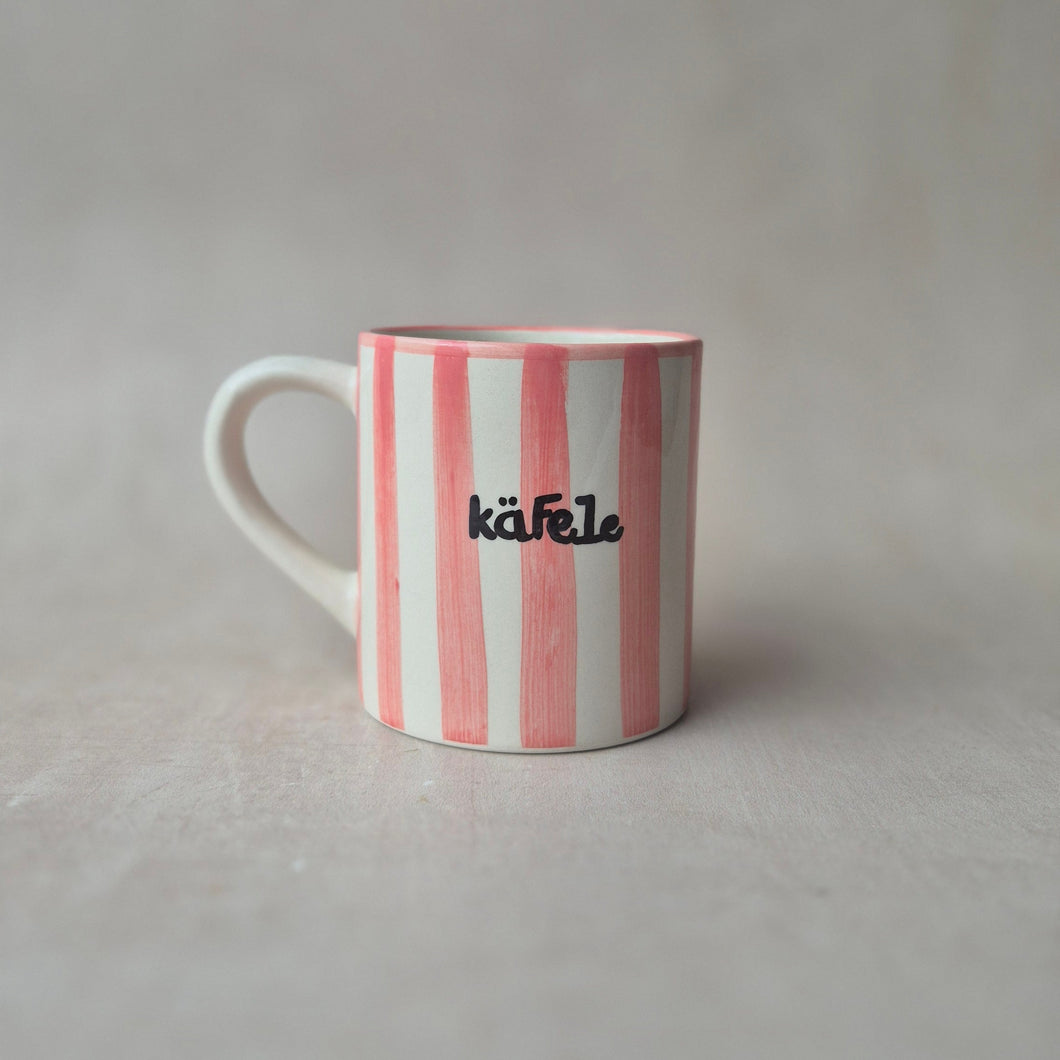 alma barru x bärndütsch Tasse gestreift rosa