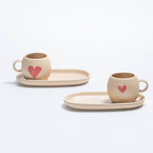 Lade das Bild in den Galerie-Viewer, Espressotasse mit Mini-Tablett Happy Hearts
