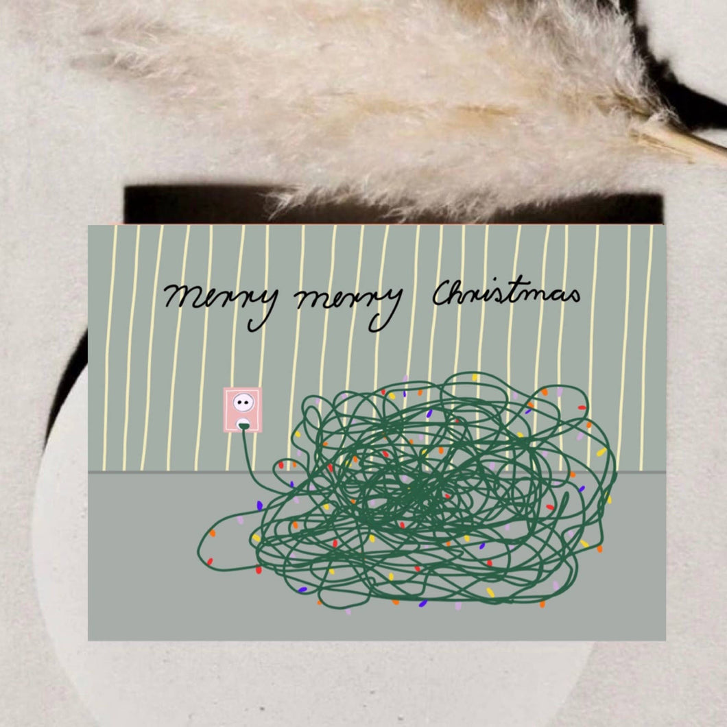 Postkarte Merry Merry Christmas