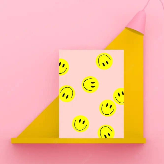 Postkarte Flying Smilies