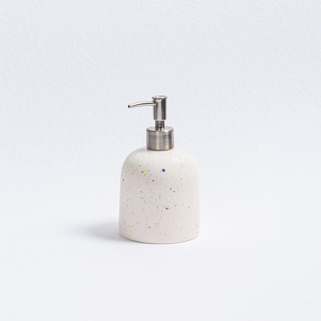 Seifenspender Konfetti white