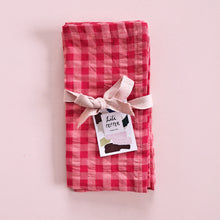 Lade das Bild in den Galerie-Viewer, Servietten 2er Set Check Rose Red
