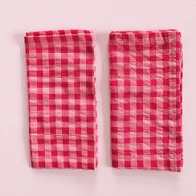Lade das Bild in den Galerie-Viewer, Servietten 2er Set Check Rose Red
