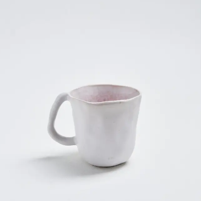 Mug Natura smooth white & soft pink