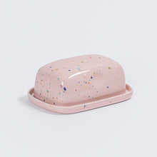Load image into Gallery viewer, Butter dish confetti blush

