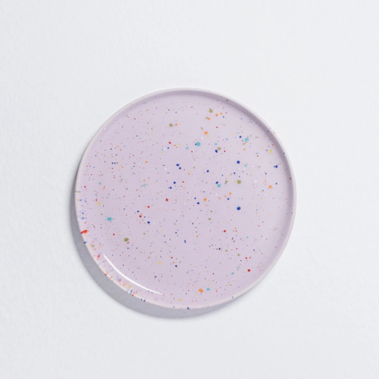 Petite assiette confettis lilas 