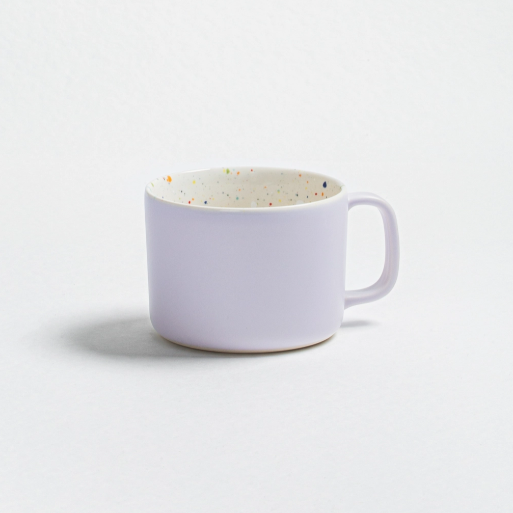 Extragrosse Tasse Konfetti inside lilac outside