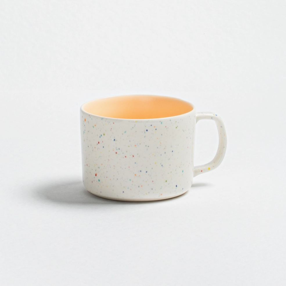 Extragrosse Tasse Konfetti outside orange inside