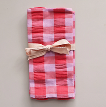 Load image into Gallery viewer, Servietten 2er Set Check Pink Lilac
