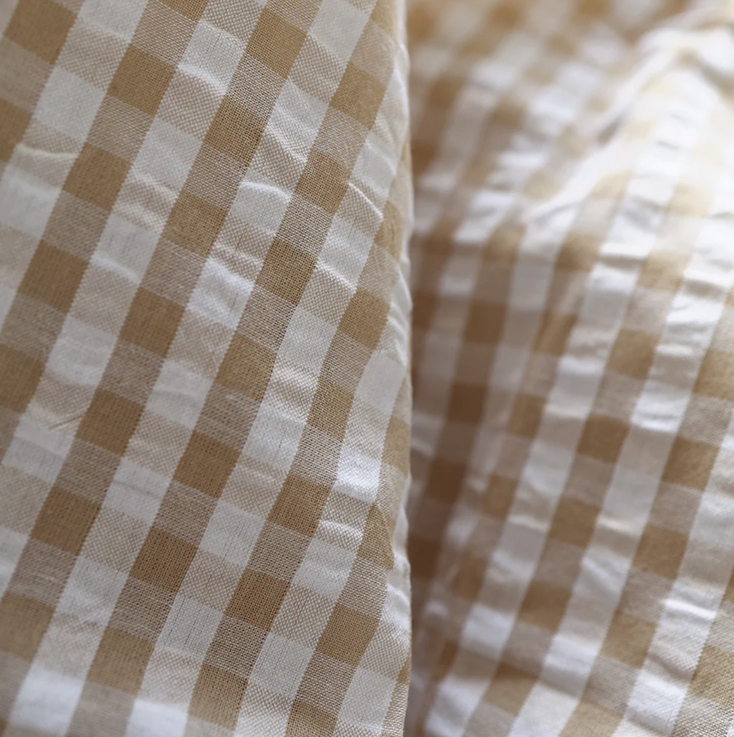 Tischtuch Check Ocre, 140 x 280 cm