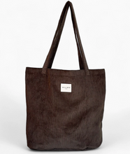 Load image into Gallery viewer, Grosse Tasche aus softem Cord chocolate
