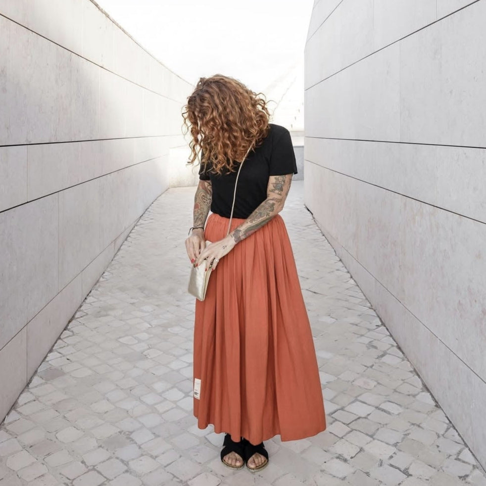The Airy Midi Skirt brick