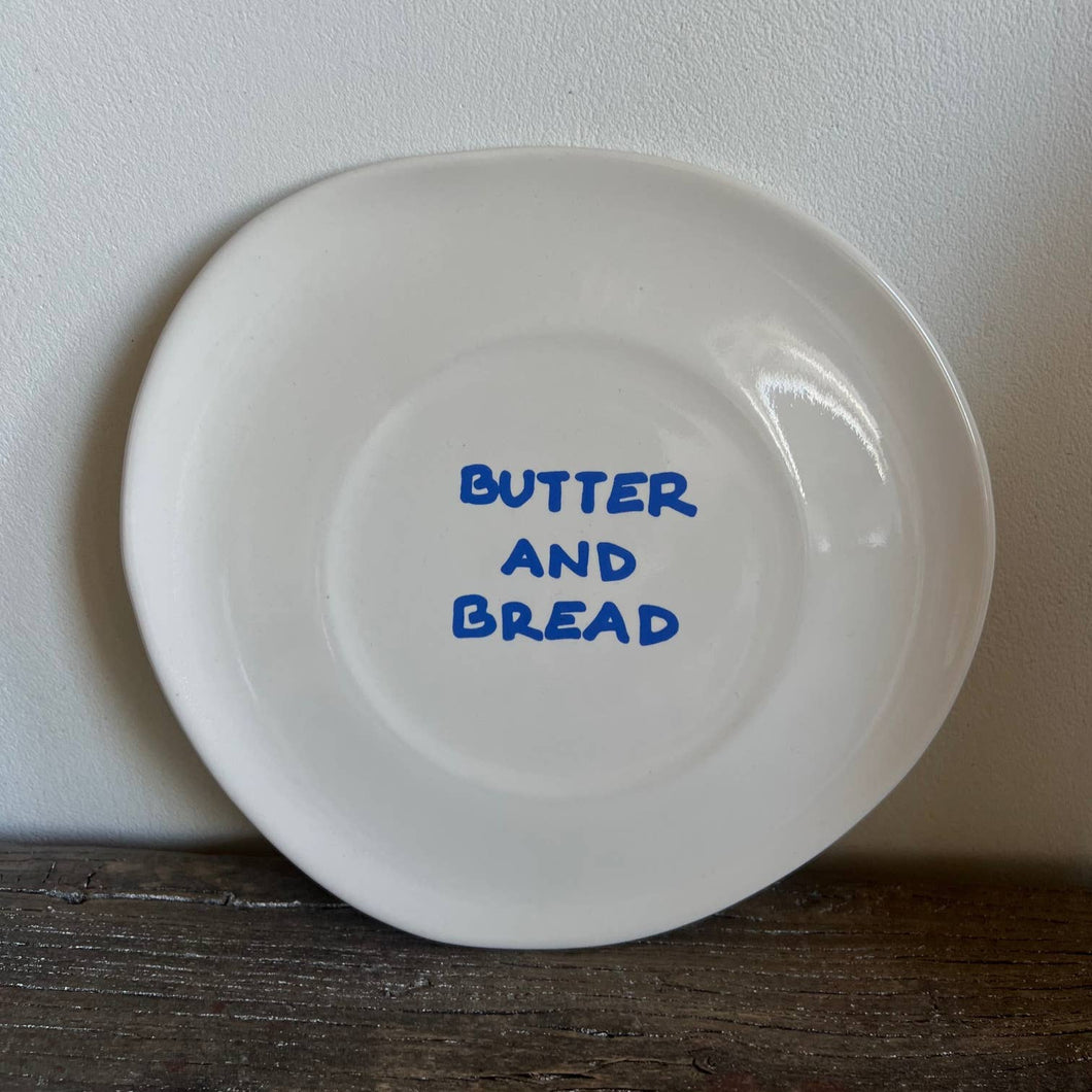 Glossy Plate Butter and Bread