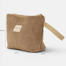 Lade das Bild in den Galerie-Viewer, Necessaire gross aus softem Cord toast
