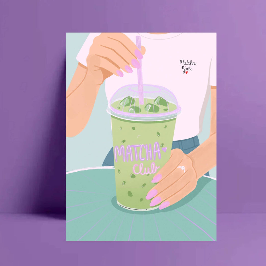 Postkarte Matcha Club