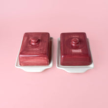 Lade das Bild in den Galerie-Viewer, Butterdose Burgundy
