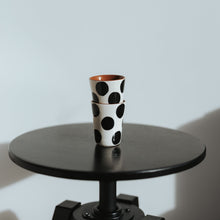 Load image into Gallery viewer, Espresso cup dots black
