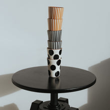 Load image into Gallery viewer, Striped rust espresso mug
