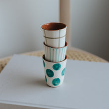 Load image into Gallery viewer, espresso cup dots tropical

