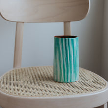 Load image into Gallery viewer, Straight vase striped tropical
