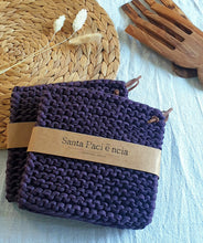 Load image into Gallery viewer, Pot holder, set of 2, aubergine
