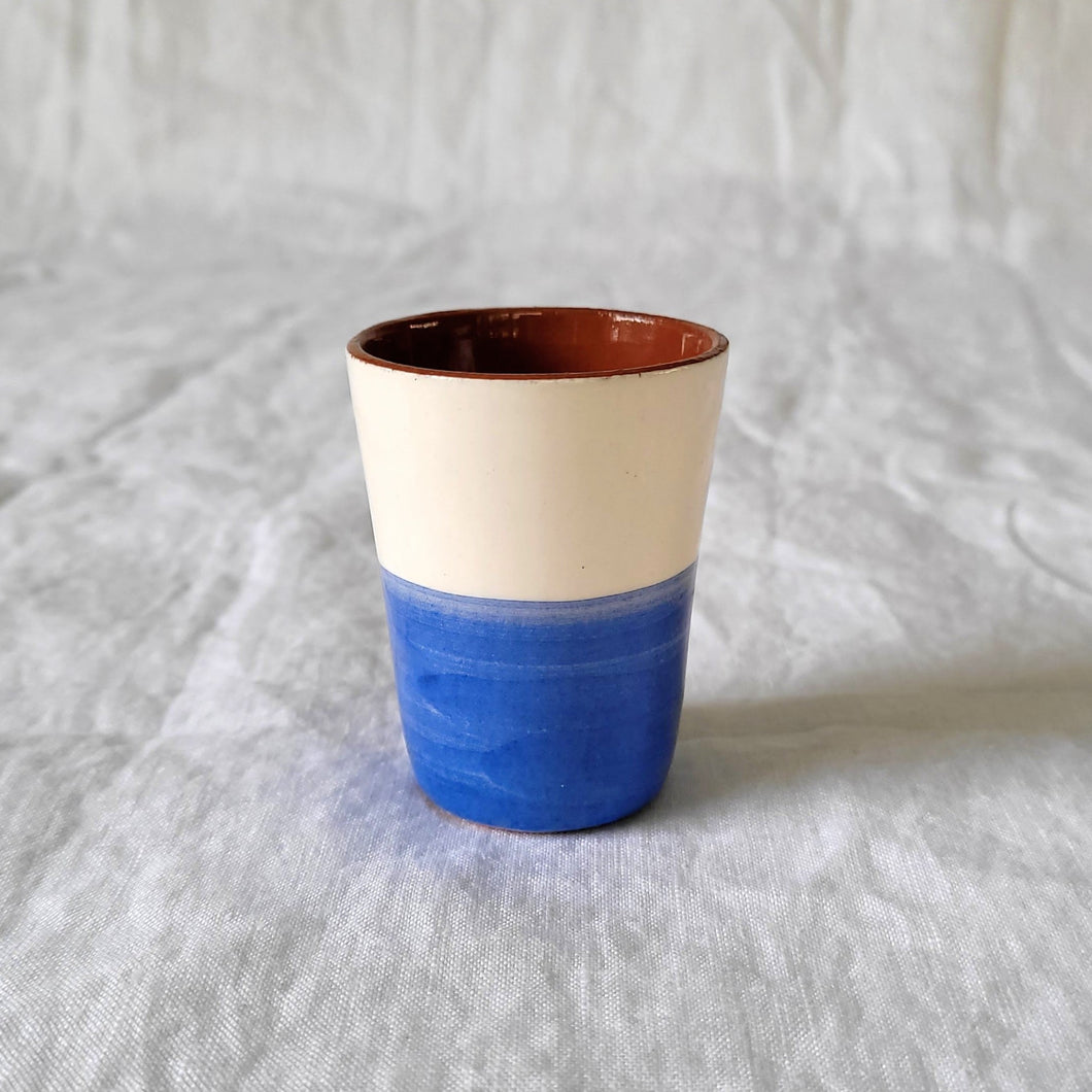 Espresso cup half blue