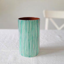Load image into Gallery viewer, Straight vase striped tropical

