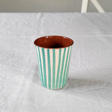 Load image into Gallery viewer, Striped tropical espresso mug
