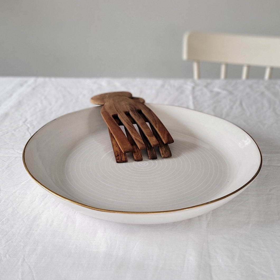 Assiette de service Elvas avec bord doré