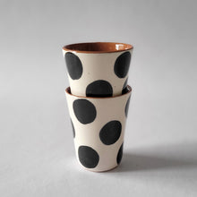 Load image into Gallery viewer, Espresso cup dots black
