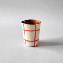 Load image into Gallery viewer, Checkered red espresso mug
