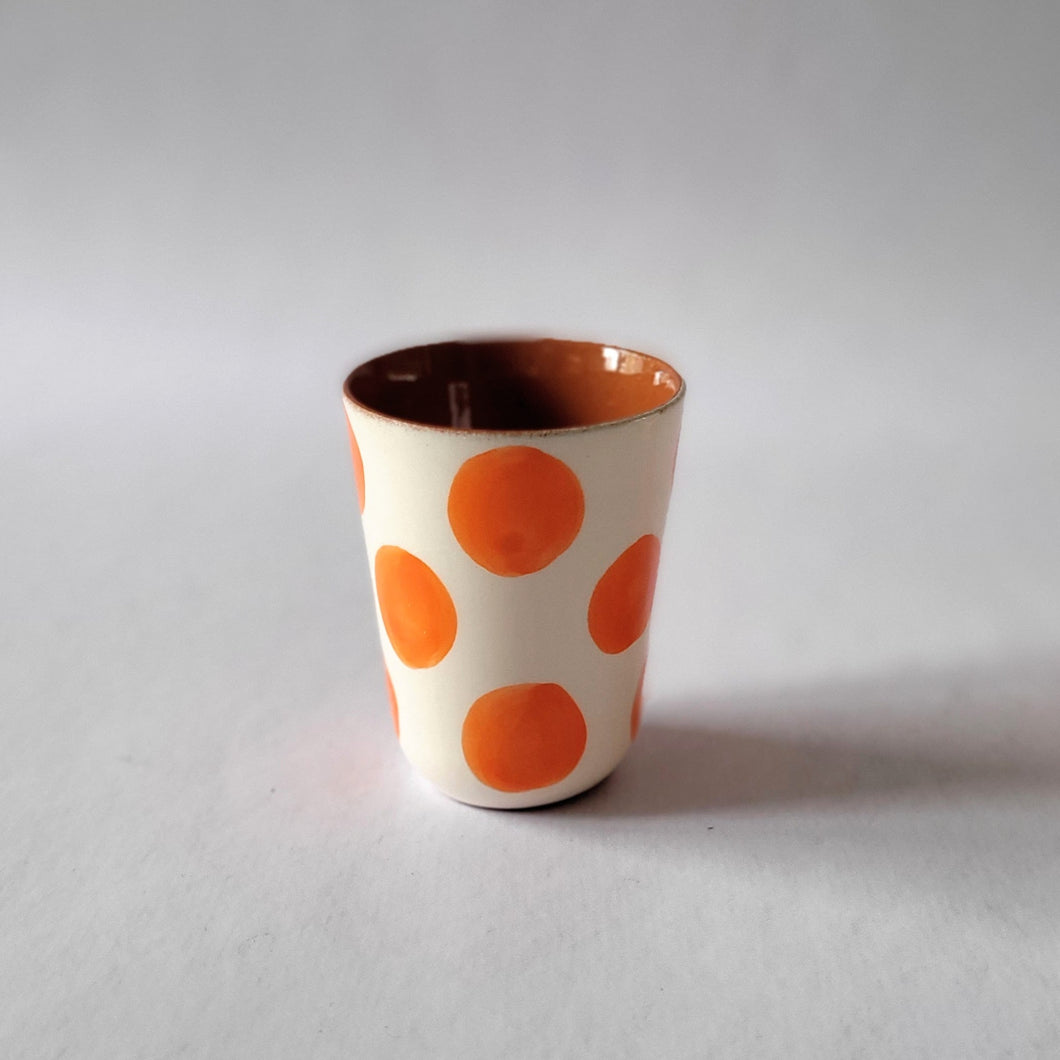 Espresso cup dots orange