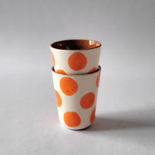Load image into Gallery viewer, Espresso cup dots orange

