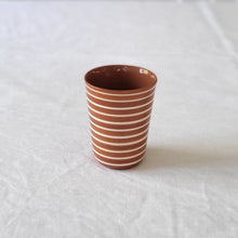 Load image into Gallery viewer, Espresso cup ringed rust
