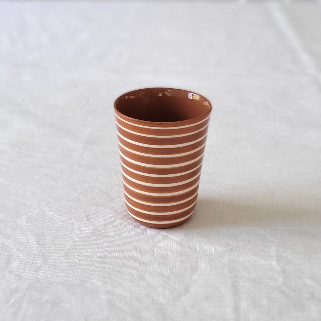 Espresso cup ringed rust