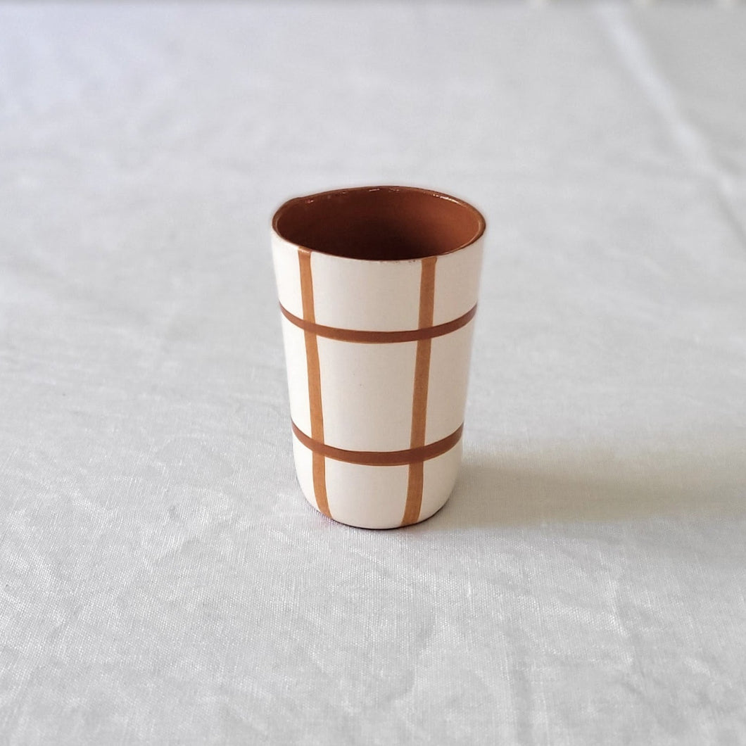 Espressobecher kariert rost