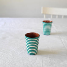 Load image into Gallery viewer, Espresso cup ringed tropical
