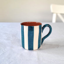 Load image into Gallery viewer, Stripe Mug petrol
