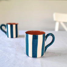 Load image into Gallery viewer, Stripe Mug petrol
