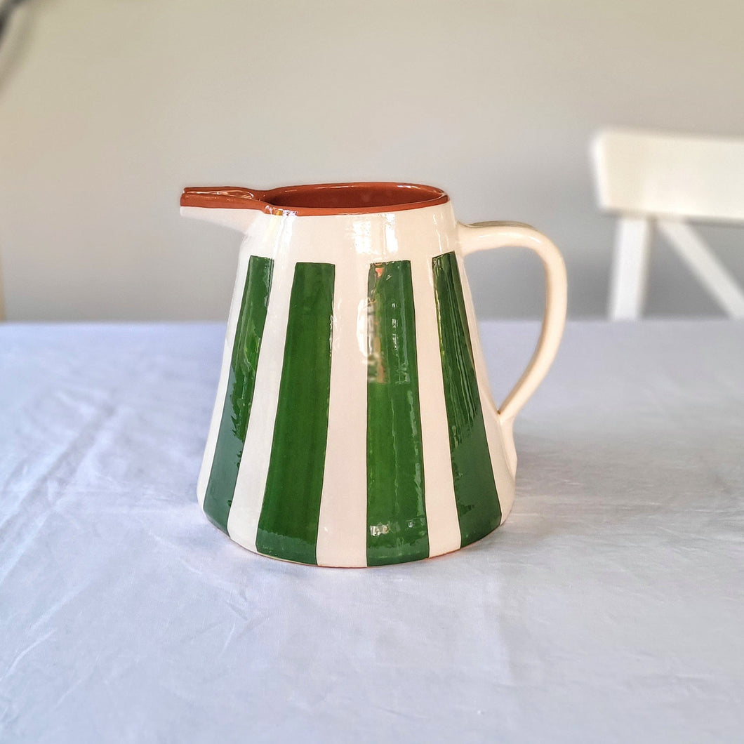 Stripe Jug 2 liters green