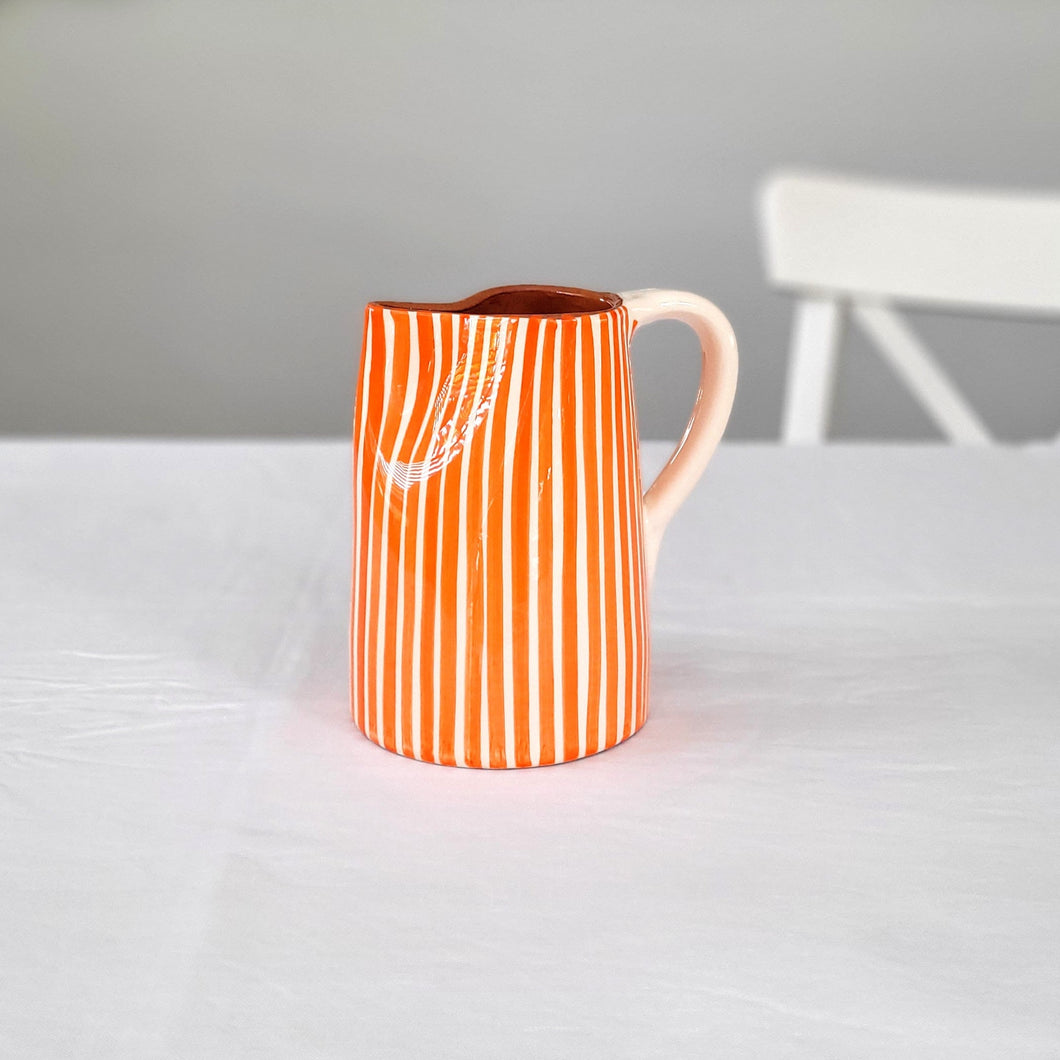 Jug 0.6 l striped orange