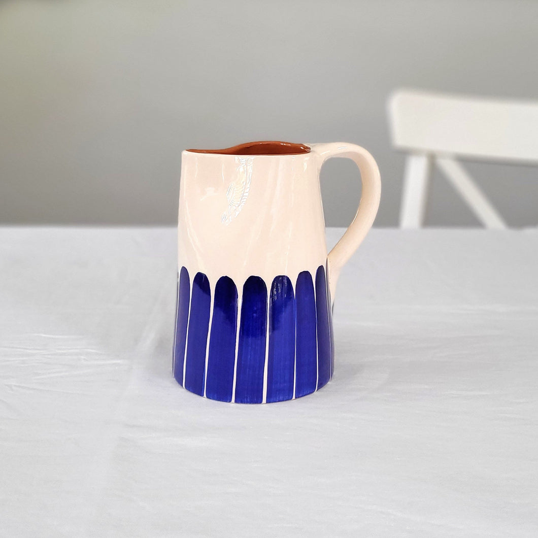 Pitcher 0.6 l columns navy blue