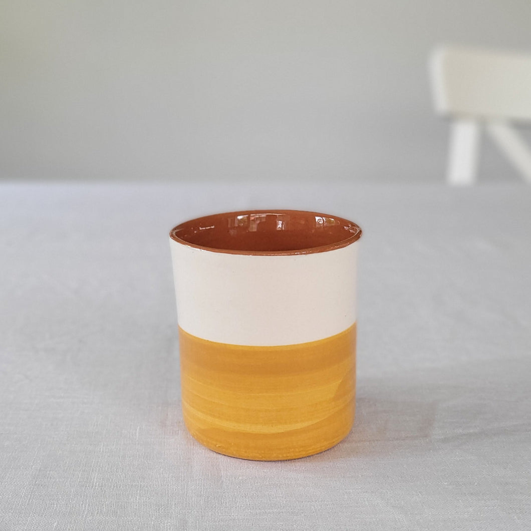Coffee mug half ochre