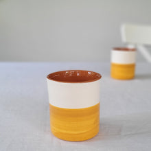 Load image into Gallery viewer, Coffee mug half ochre
