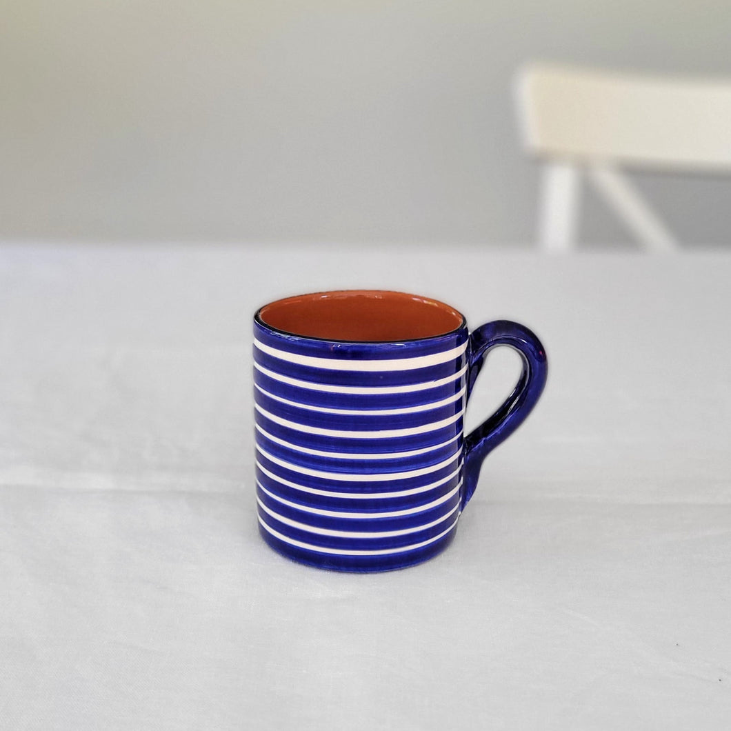 Tasse hoch geringelt marineblau