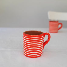 Load image into Gallery viewer, Cup ringed red
