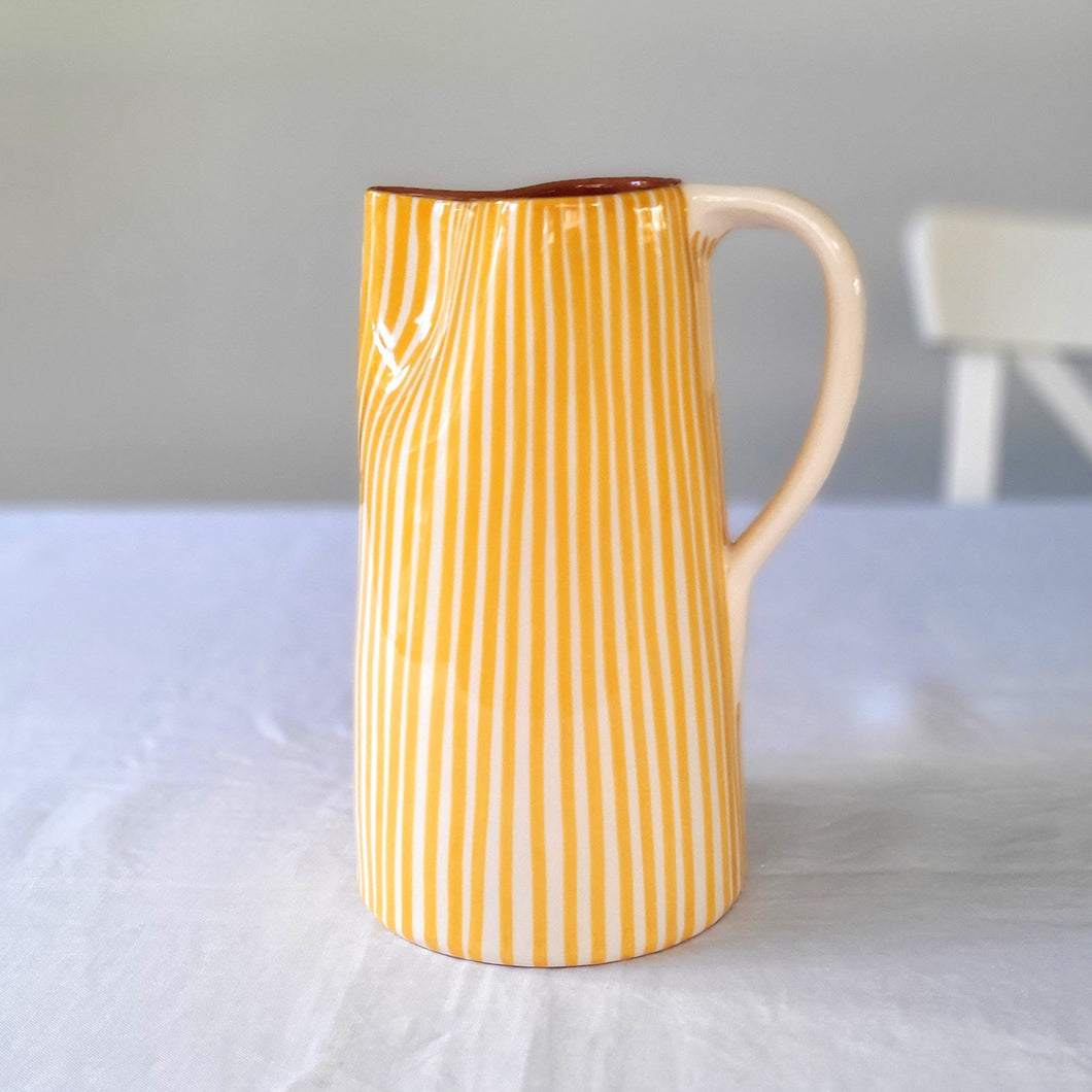 Maxi pichet 1,5 l rayé ocre