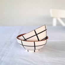 Load image into Gallery viewer, Black checkered tapas bowl
