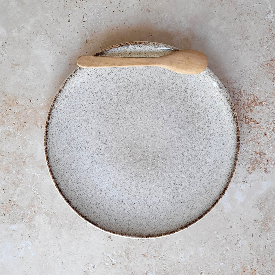 Teller klein Arraiolos creme braun