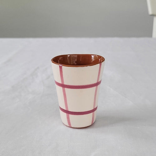 Espressobecher kariert rosa